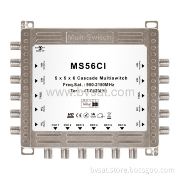 Digital Hd Tv Compatible 6 Subscribers Zinc Die Casting Cascadable Multiswitch 